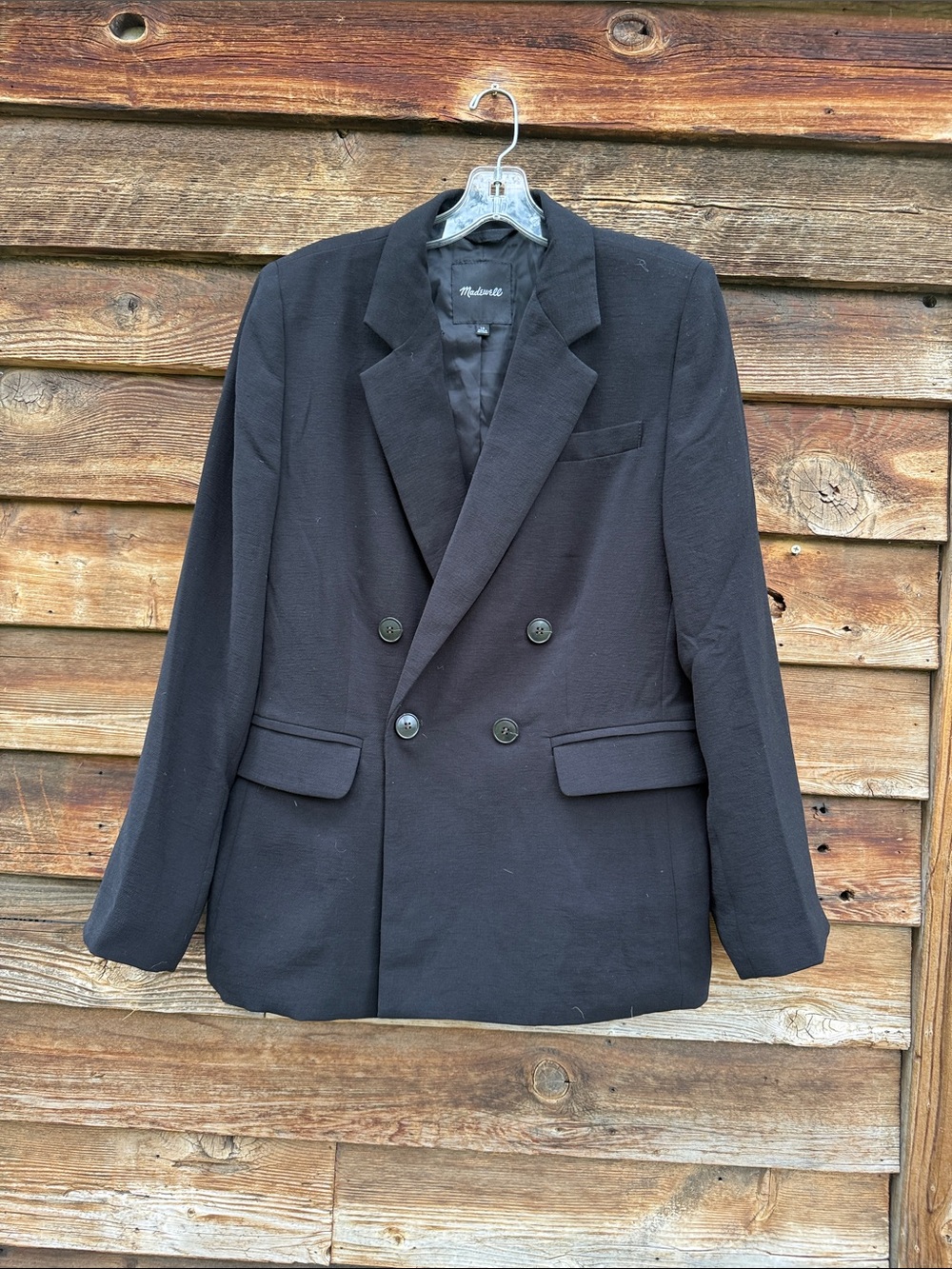 Madewell fully lined blazer with small shoulder pads jacket